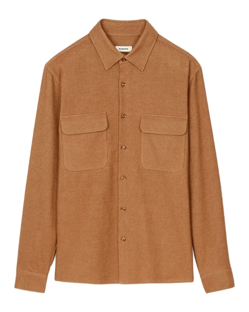 Sandro Hemd mit doppelter Tasche - Braun Braun
