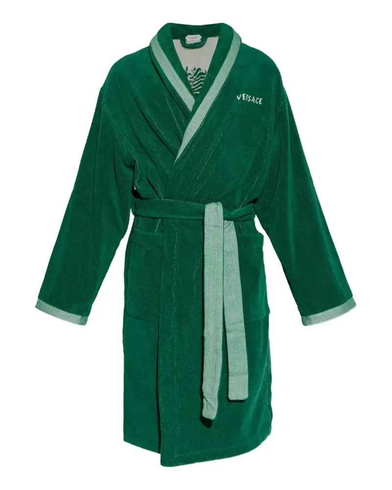 Versace Bademantel mit Medusa-Motiv - Grün Grün