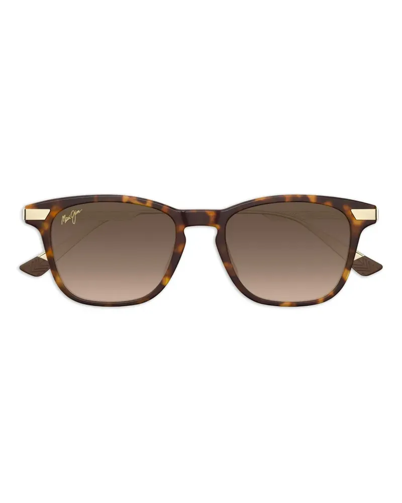 Maui Jim Eckige Mana'olana Sonnenbrille - Braun Braun