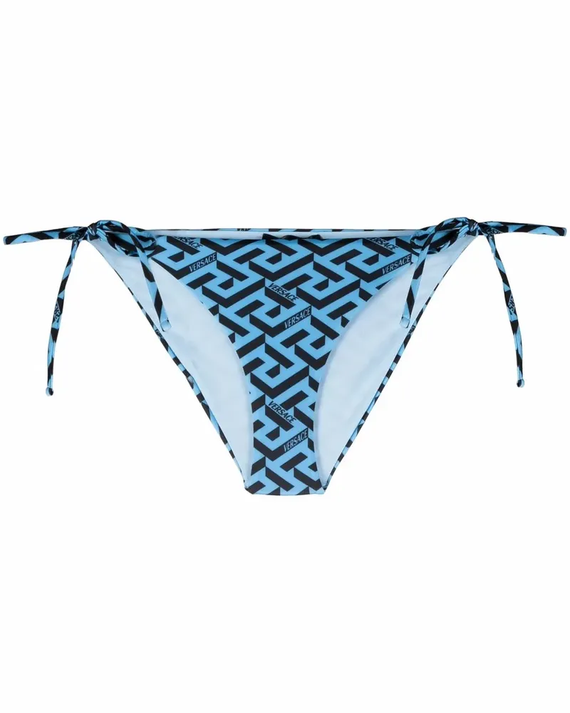 Versace Bikinihöschen mit Logo - Blau Blau