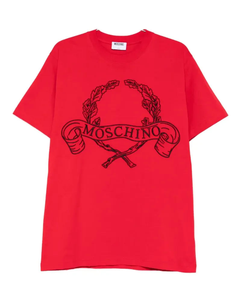 Moschino laurel logo T-shirt - Rot Rot