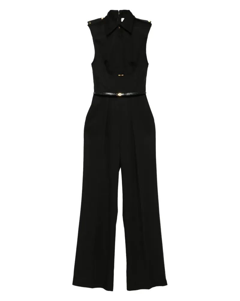 Elisabetta Franchi Jumpsuit mit Kragen - Schwarz Schwarz