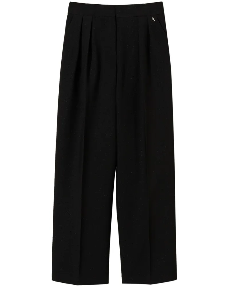 Twin-Set Plissierte Palazzohose - Schwarz Schwarz