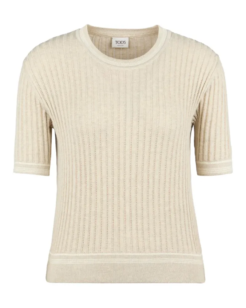 TOD'S Geripptes Oberteil - Nude Nude