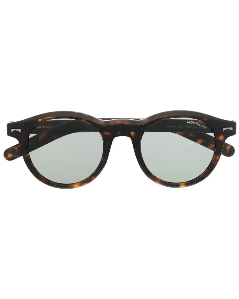 Montblanc Runde Sonnenbrille in Schildpattoptik - Braun Braun