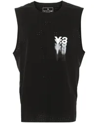 Y-3 Tanktop mit Logo-Print Schwarz