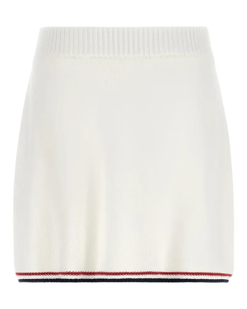 Brunello Cucinelli Strick-Minirock mit Kontrastbesatz - Nude Nude