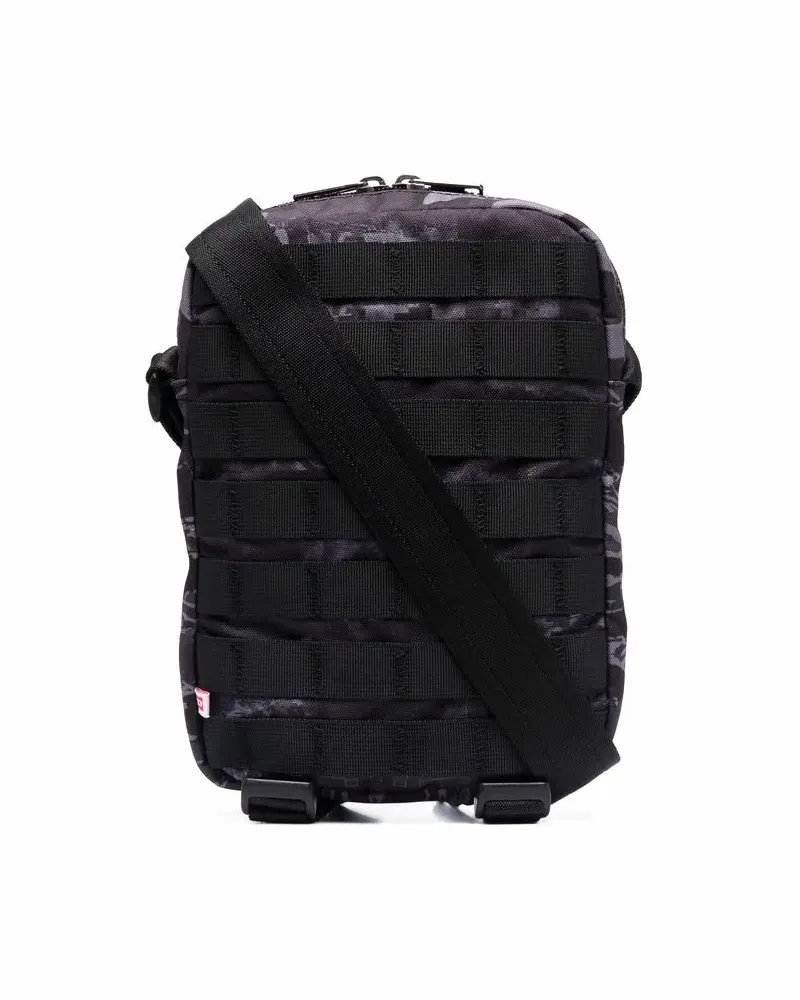 Diesel Kuriertasche mit Camouflage-Einsatz - Schwarz Schwarz