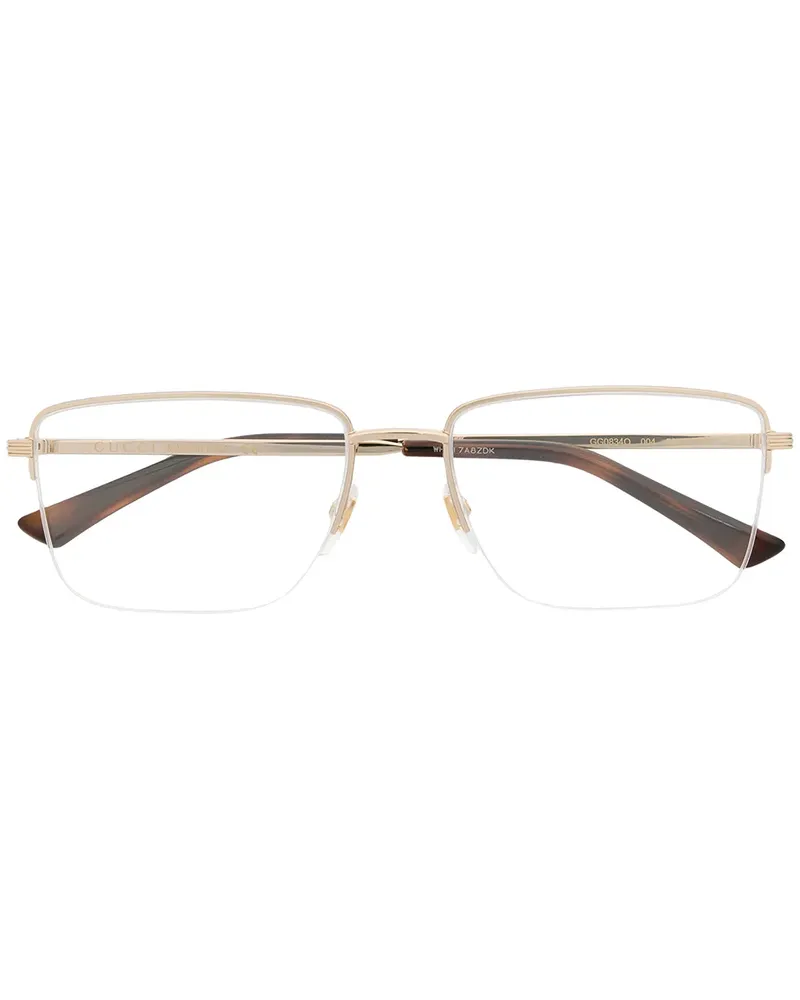 Gucci Brille mit eckigem Gestell - Gold Gold