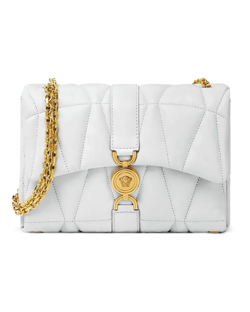 Versace Gesteppte Kleio Schultertasche - Weiß Weiß