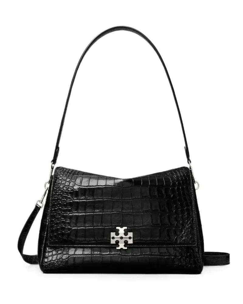 Tory Burch croc-effect logo-plaque tote bag - Schwarz Schwarz