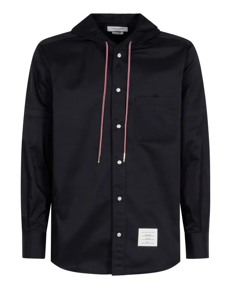 Thom Browne Blaue Kapuzenjacke Blau