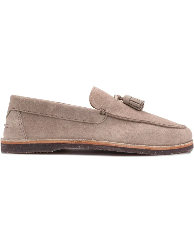 Brunello Cucinelli Loafer aus Wildleder mit Quasten - Braun Braun