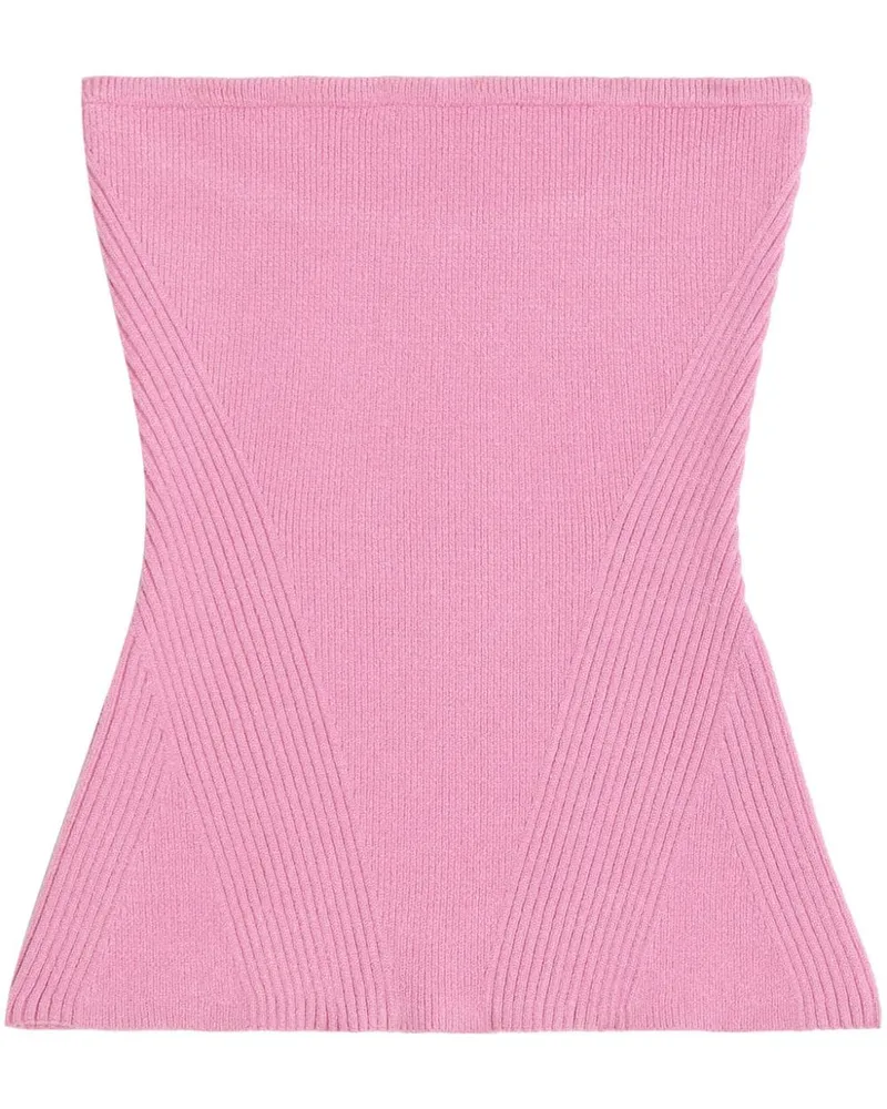 APPARIS Geripptes Bandeau-Top Rosa