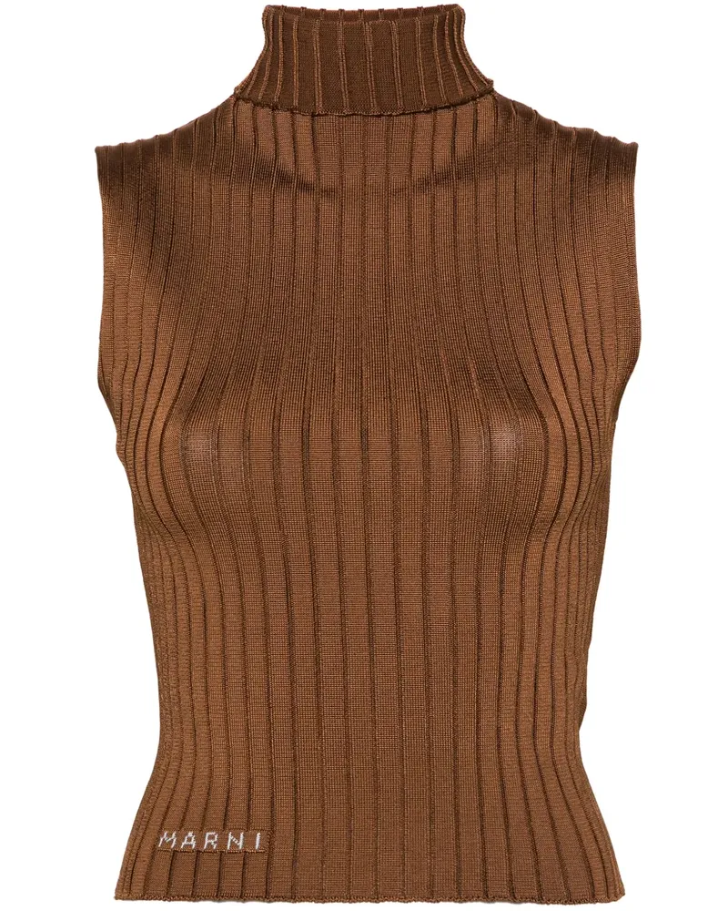 Marni Gerippter Rollkragenpullover - Braun Braun