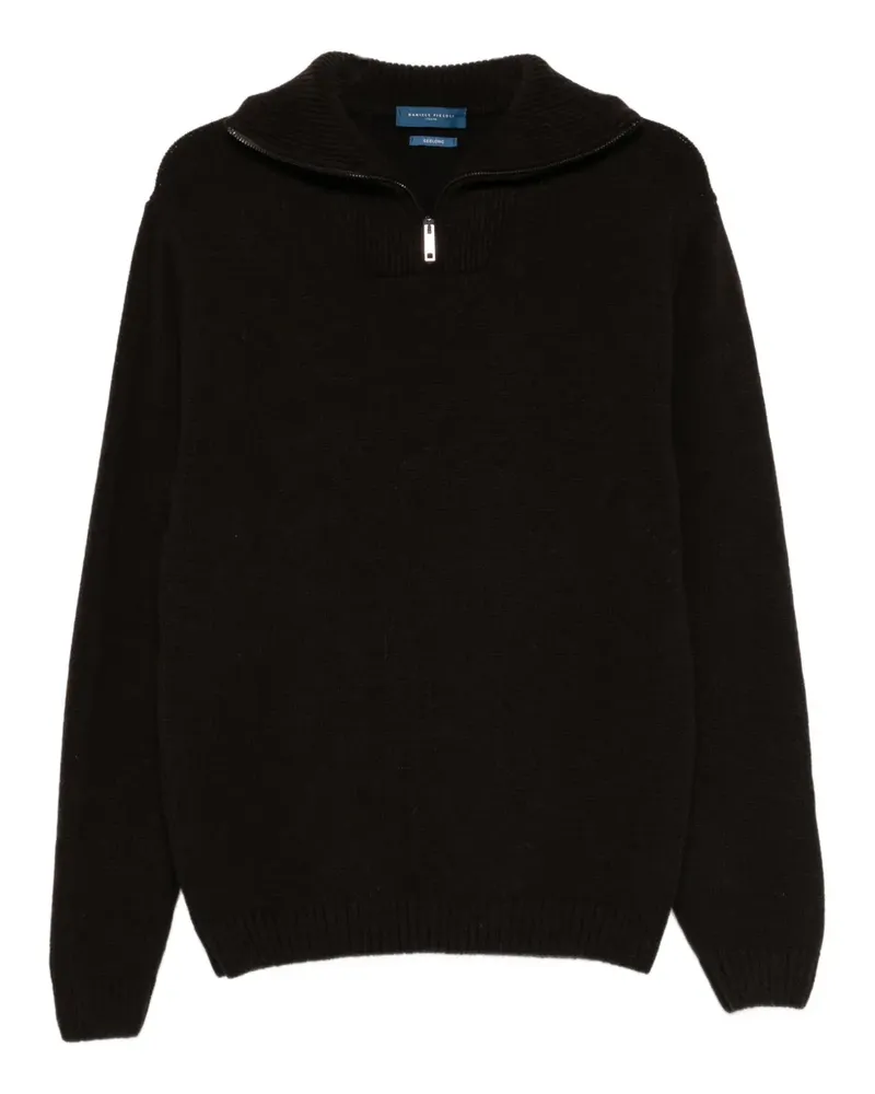 Daniele Fiesoli Pullover mit Reißverschlusskragen - Braun Braun