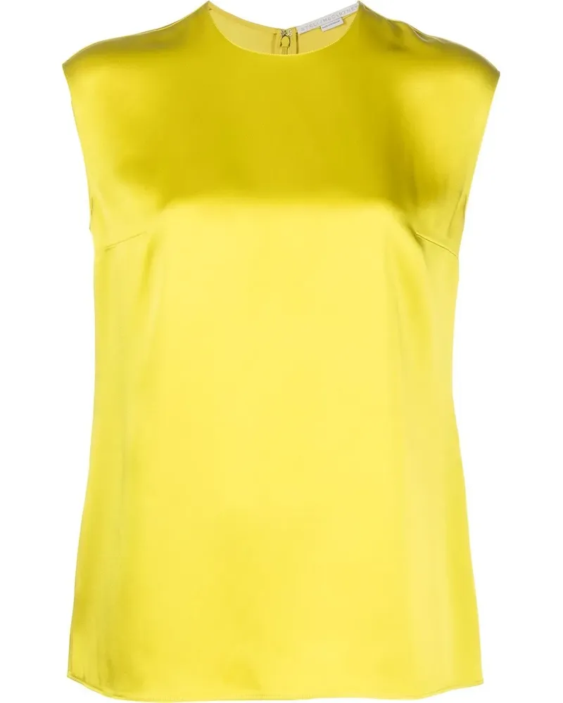 Stella McCartney Top aus Satin - Gelb Gelb
