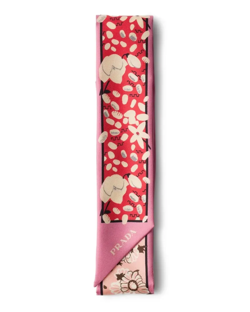Prada Schal aus Seide - Rosa Rosa
