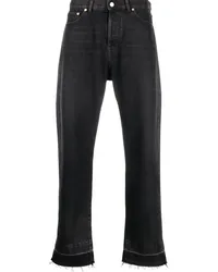 Valentino Garavani Straight-Leg-Jeans mit Logo-Patch Schwarz