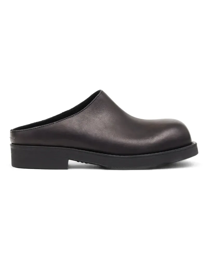 Maison Margiela Biker Mules mit runder Kappe - Schwarz Schwarz