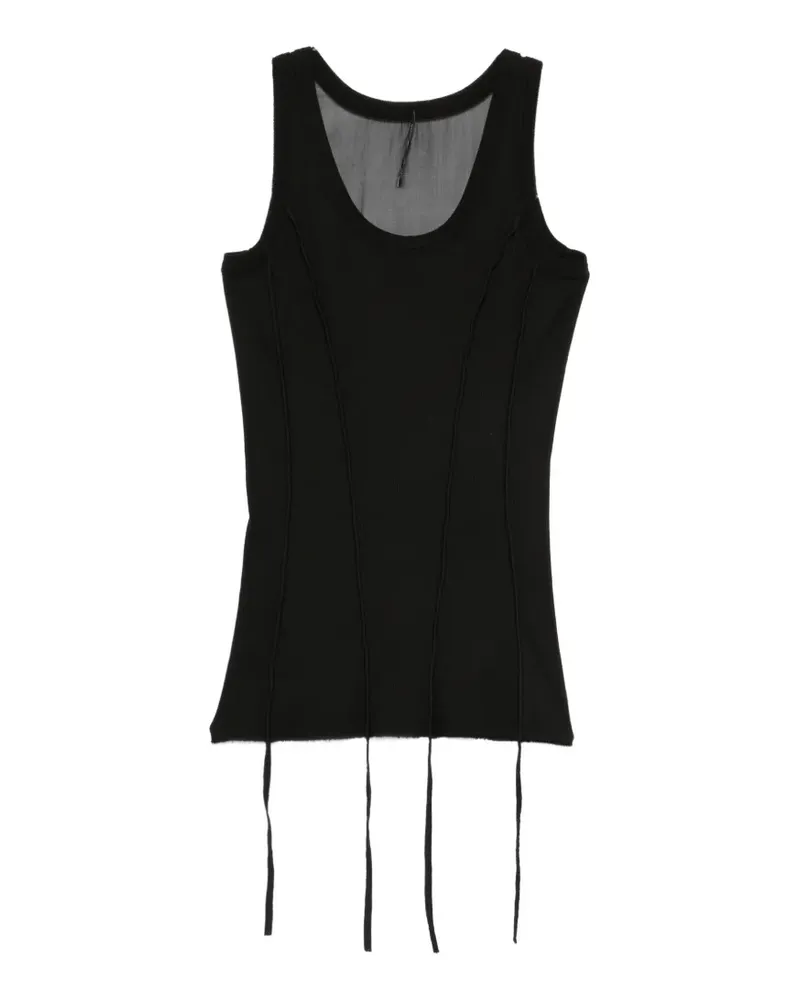 Masnada exposed-seam ribbed tank top - Schwarz Schwarz
