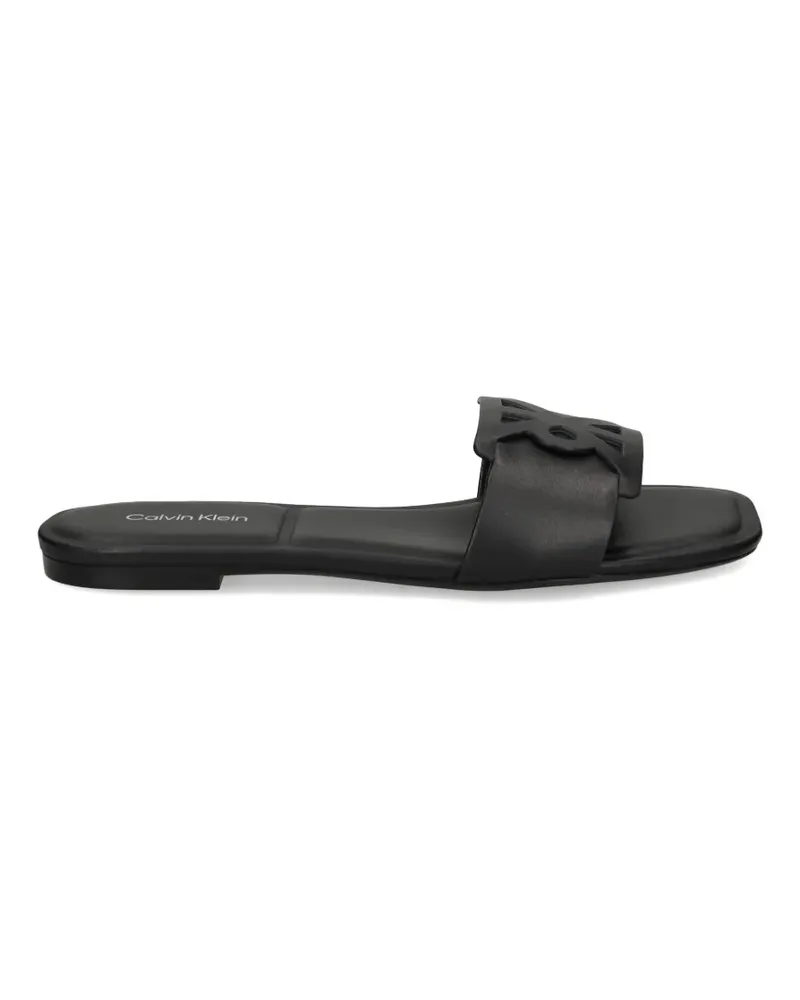 Calvin Klein CK Provence cut-out strap leather sandals - Schwarz Schwarz