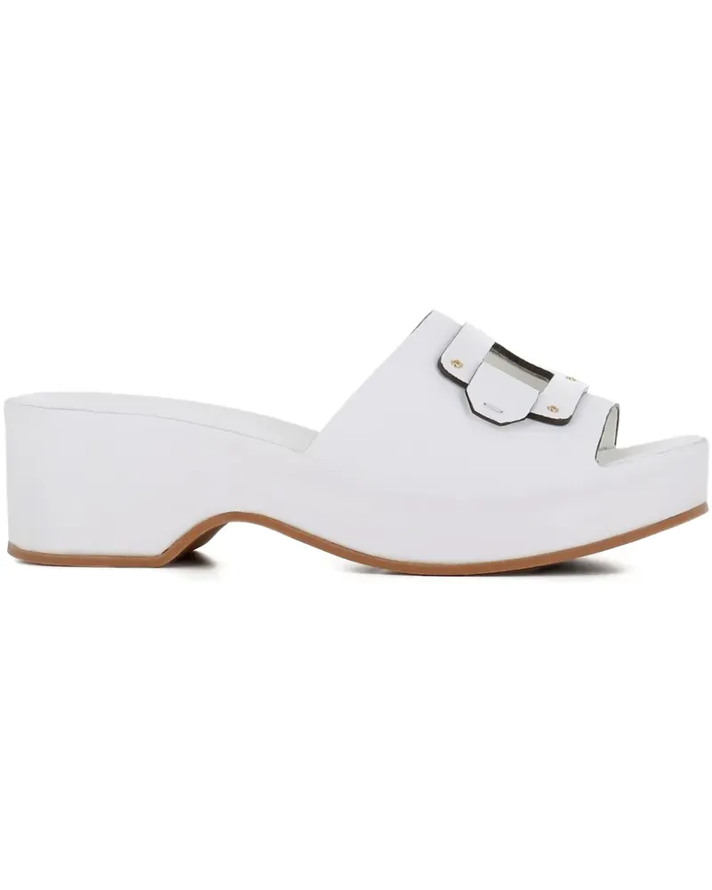 Roberto del Carlo Sandalen mit Schnallendetail - Weiß Weiß