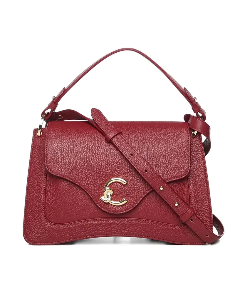 Coccinelle logo-embroider shoulder bag - Rot Rot