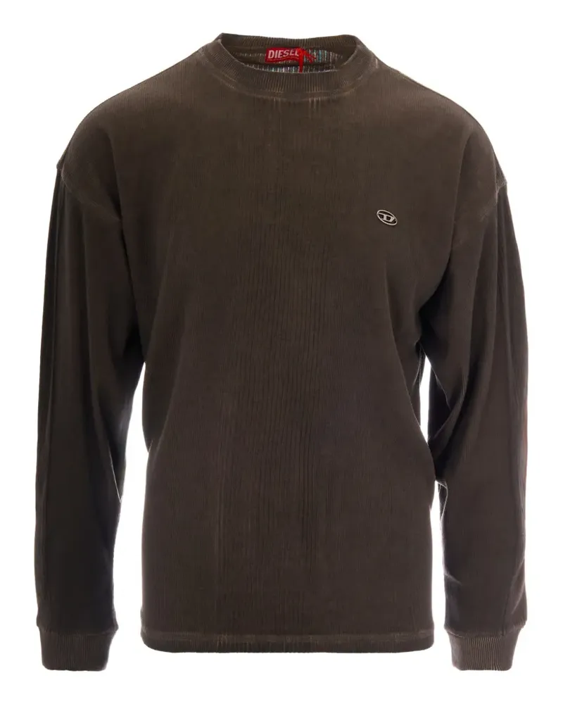 Diesel Gerippter Oval D Pullover - Braun Braun
