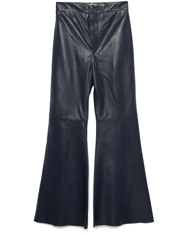 Victoria Beckham Hose aus Leder - Blau Blau
