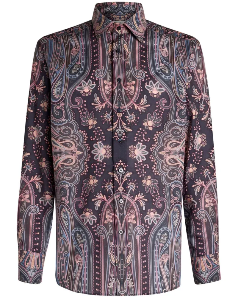 Etro Hemd mit Paisley-Print - Blau Blau