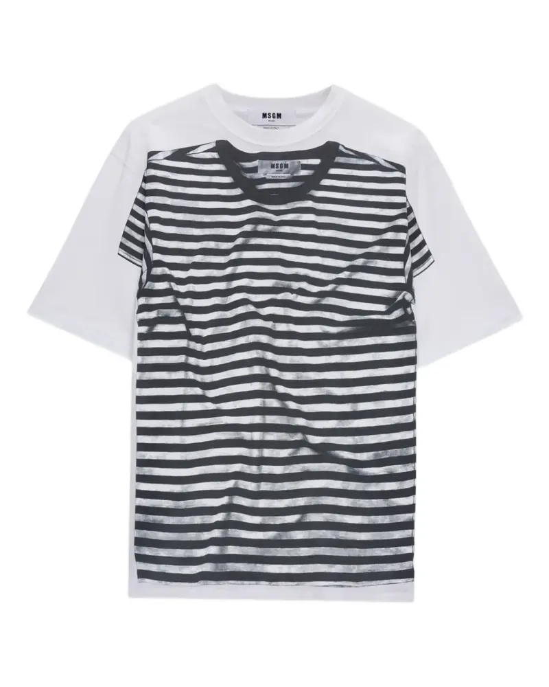 MSGM T-Shirt mit grafischem Print - Weiß Weiß