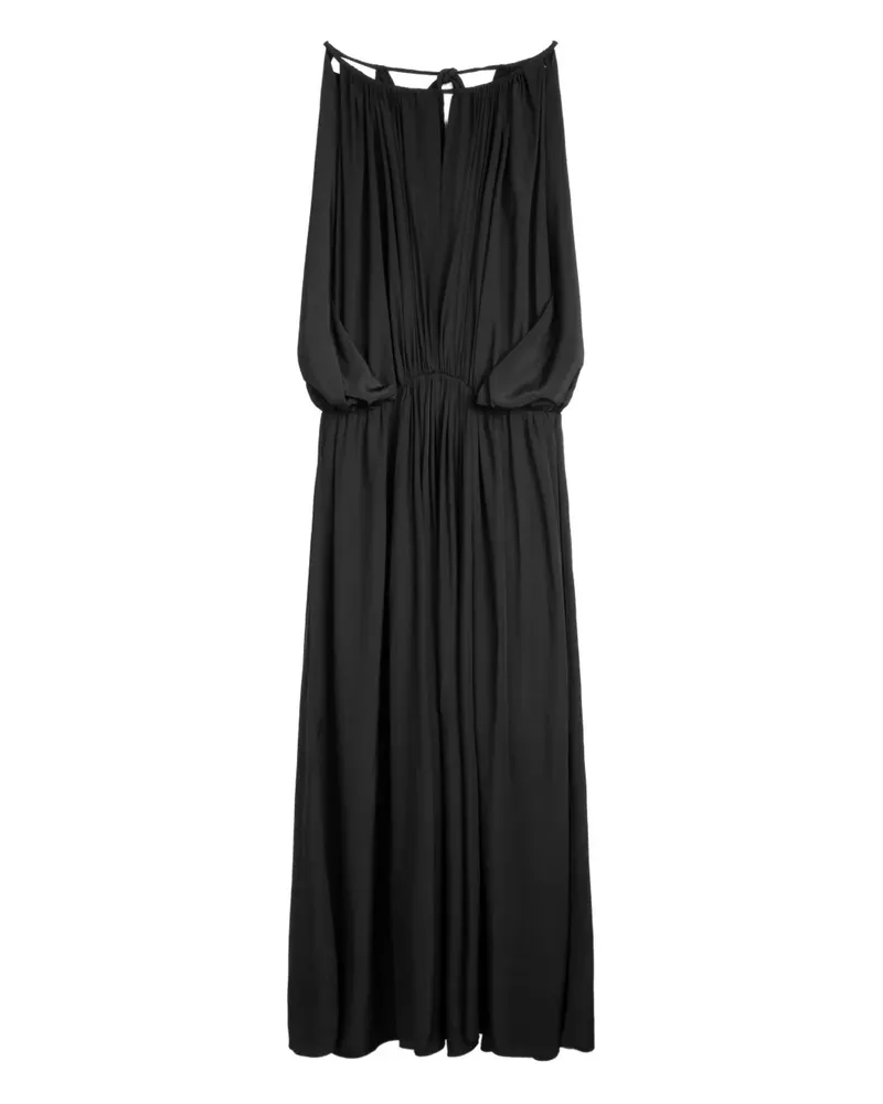 A.L.C. Gerafftes Maxikleid - Schwarz Schwarz