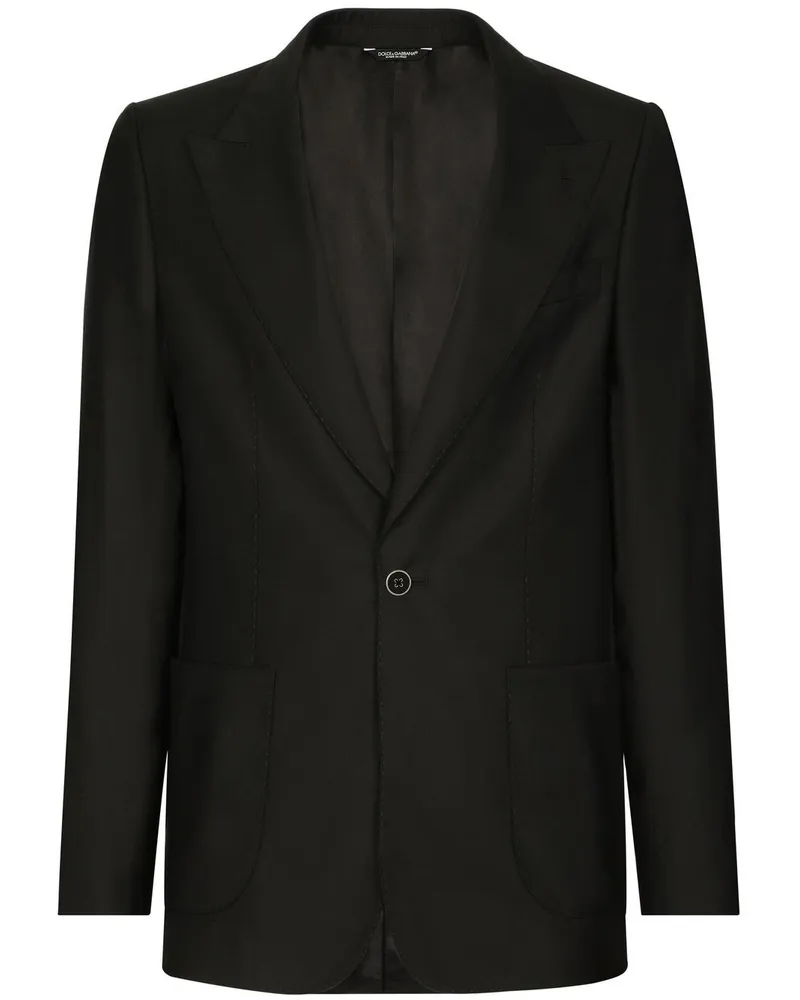 Dolce & Gabbana Einreihiges Portofino Sakko - Schwarz Schwarz