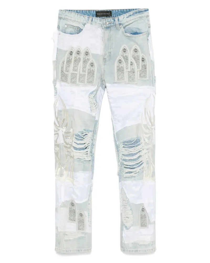 WHO DECIDES WAR Winged Organza-Jeans - Blau Blau