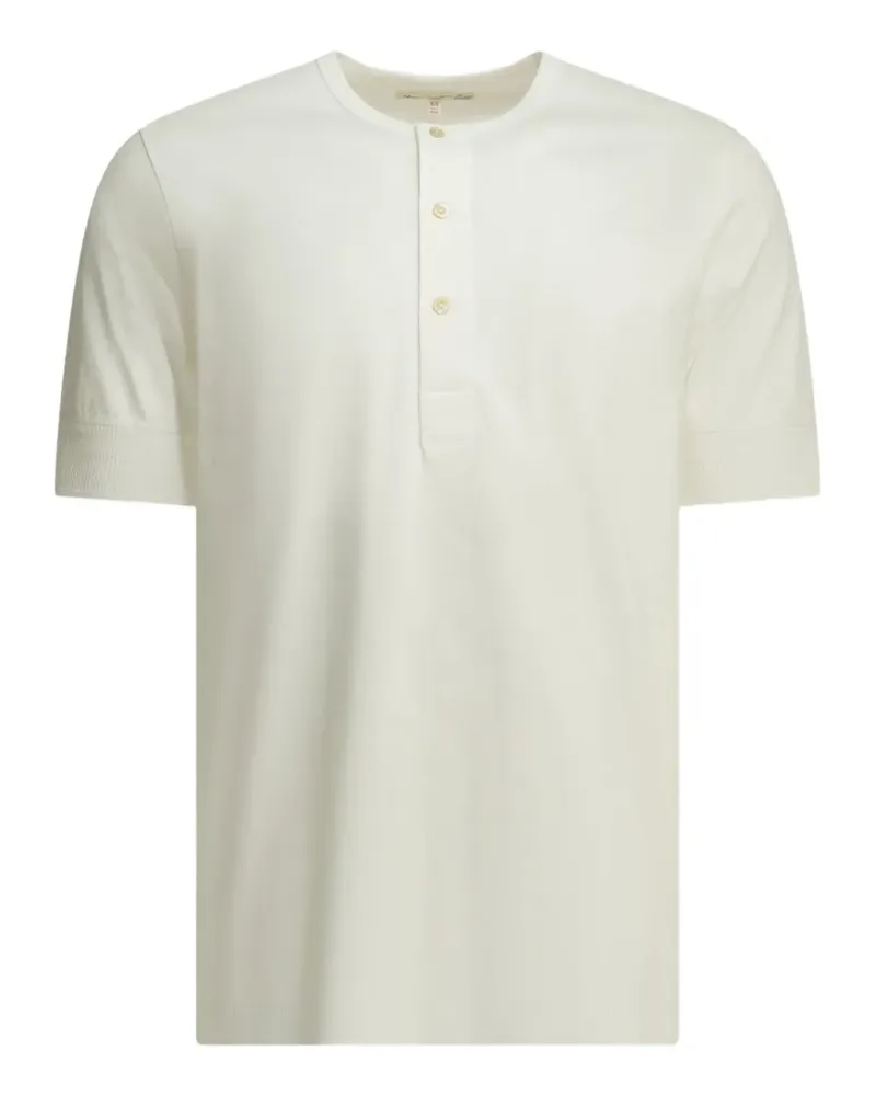 Merz b. Schwanen button-placket short-sleeve T-shirt - Nude Nude