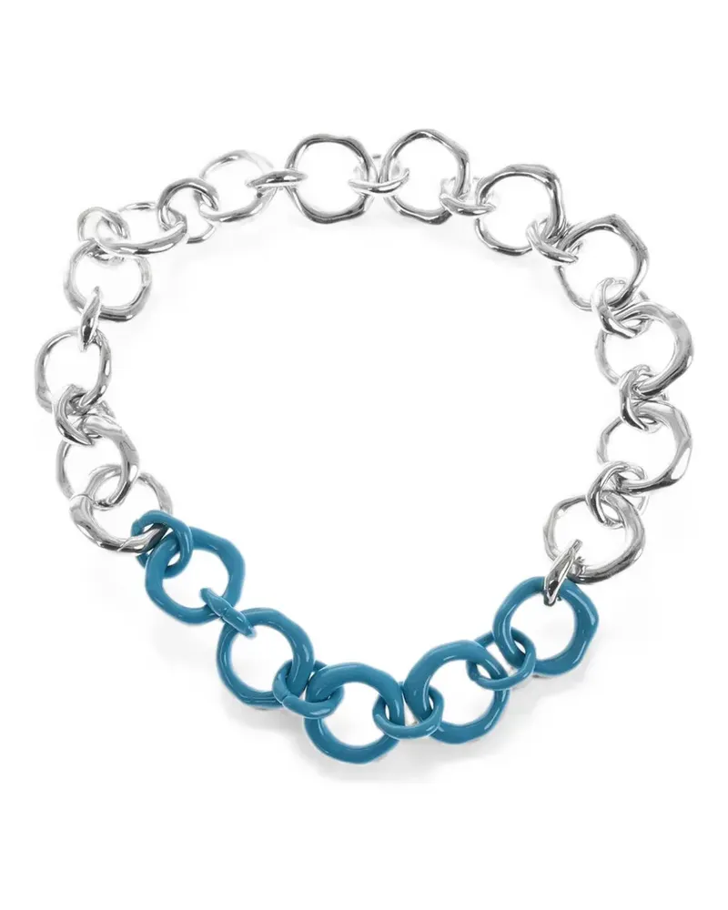 Jil Sander Emaillierte Venezianer-Halskette - Silber Silber