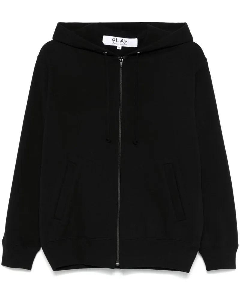 Comme des Garçons Hoodie mit ikonischem Herz-Patch - Schwarz Schwarz