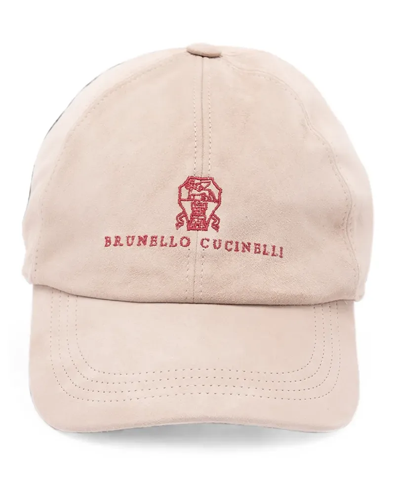 Brunello Cucinelli Baseballkappe aus Wildleder - Nude Nude