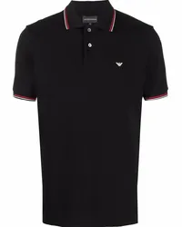 Emporio Armani Poloshirt mit Logo-Print Schwarz