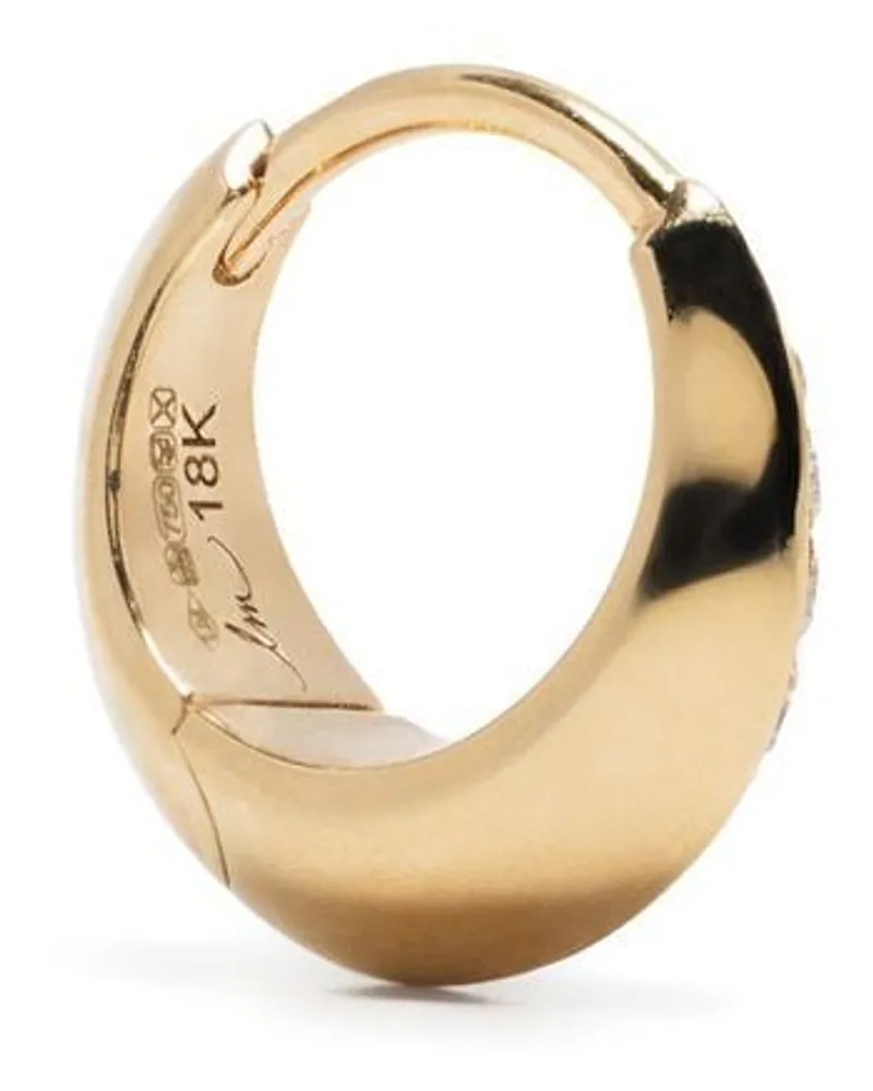Lizzie Mandler 18kt Gelbgoldcreole mit Diamanten Gold
