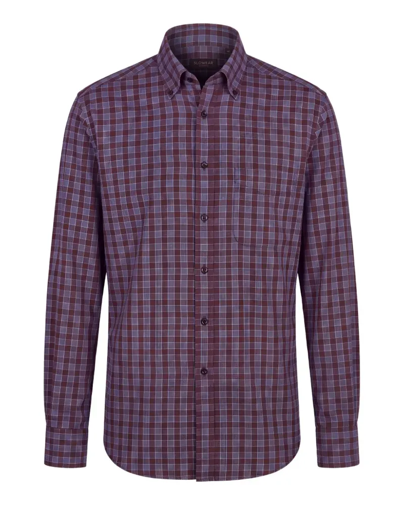Slowear Kariertes Hemd - Violett Violett