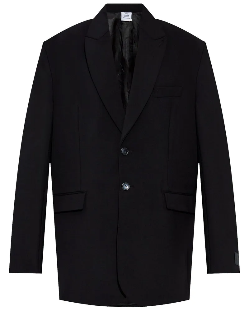 VETEMENTS Einreihige Jacke - Schwarz Schwarz
