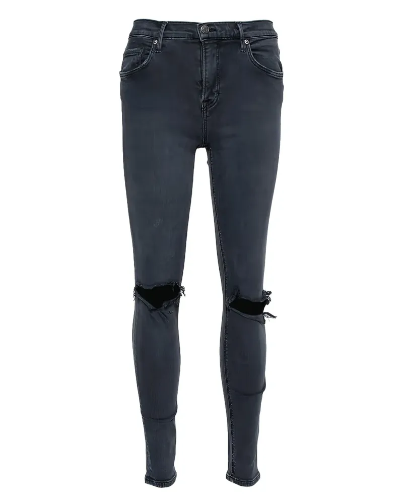 GRLFRND Candice Jeans im Distressed-Look - Grau Grau