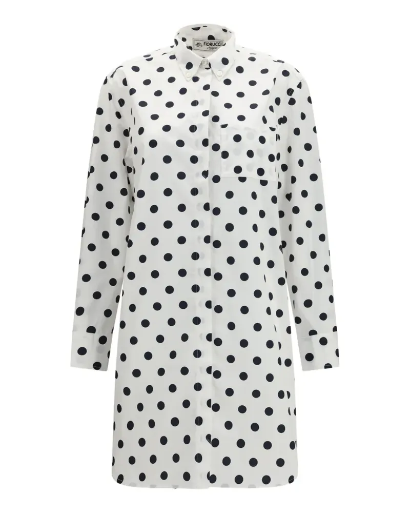 Fiorucci polka-dot shirt dress - Weiß Weiß