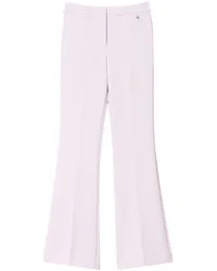 Twin-Set Ausgestellte Hose mit Cady-Textur Rosa