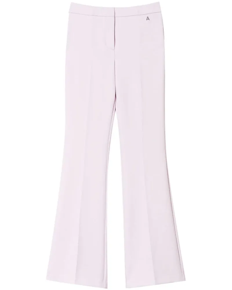 Twin-Set Ausgestellte Hose mit Cady-Textur - Rosa Rosa