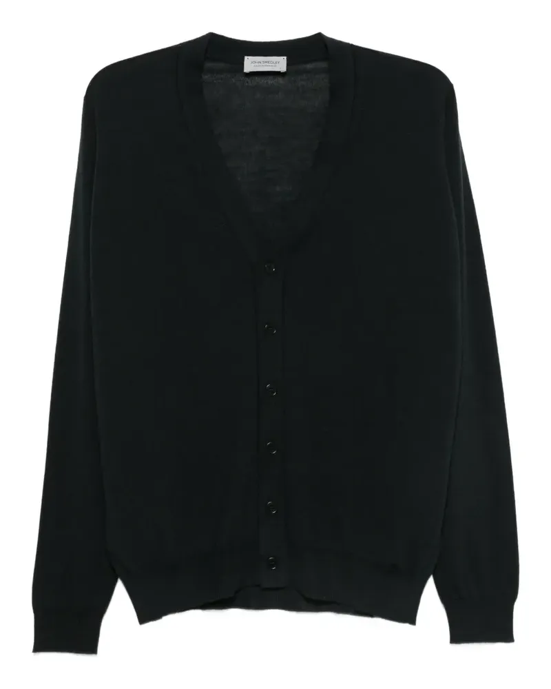 John Smedley Bradrick Cardigan mit V-Ausschnitt - Schwarz Schwarz