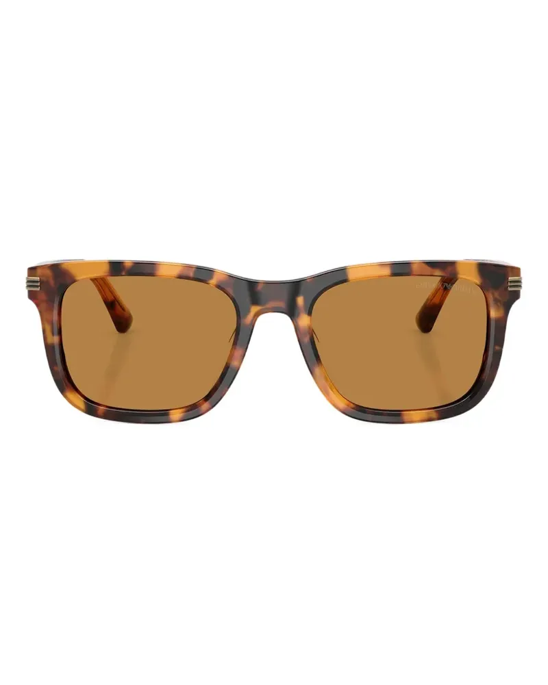 Emporio Armani Eckige Sonnenbrille in Schildpattoptik - Braun Braun