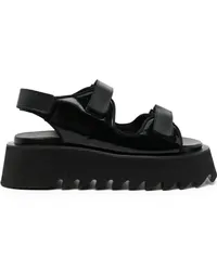 Junya Watanabe Flatform-Sandalen mit Profilsohle Schwarz